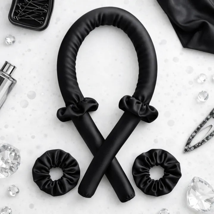 Heatless Curling Set Satin Scrunchies Included