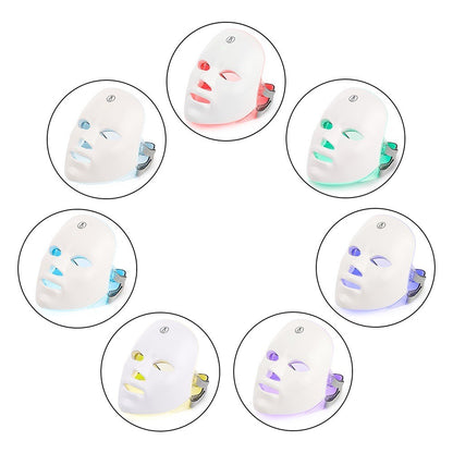 LED Color Therapy Face Mask White
