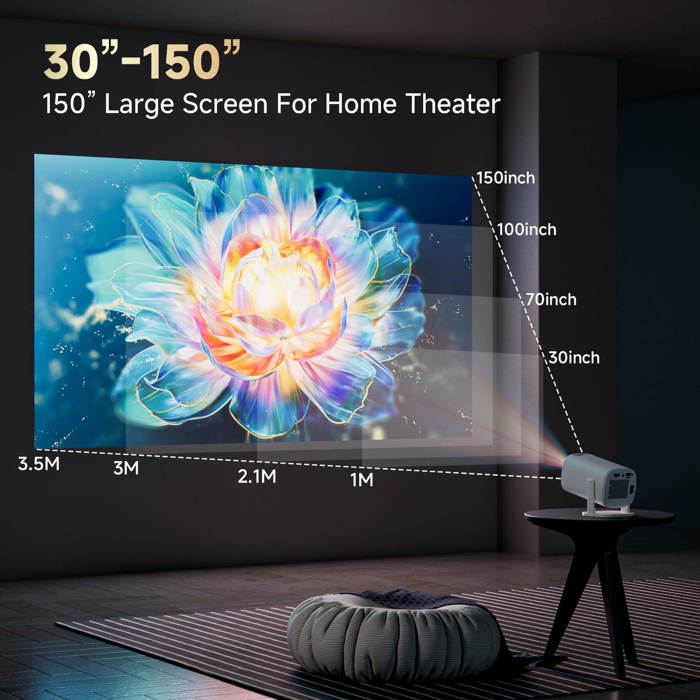 P30PRO Mini Projector Android 14