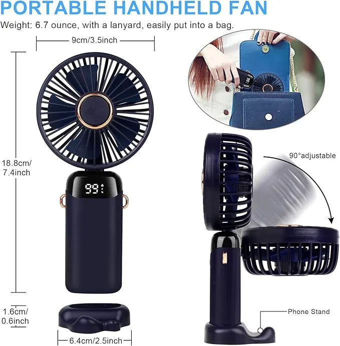 Portable Handheld Mini Fan Phone Stand