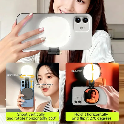 Magnetic Selfie Light USB Rechargeable Design