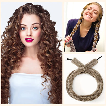 Satin Heatless Hair Curler for Medium Hair