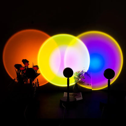 RGB Sunset Projection Lamp Rainbow Effect