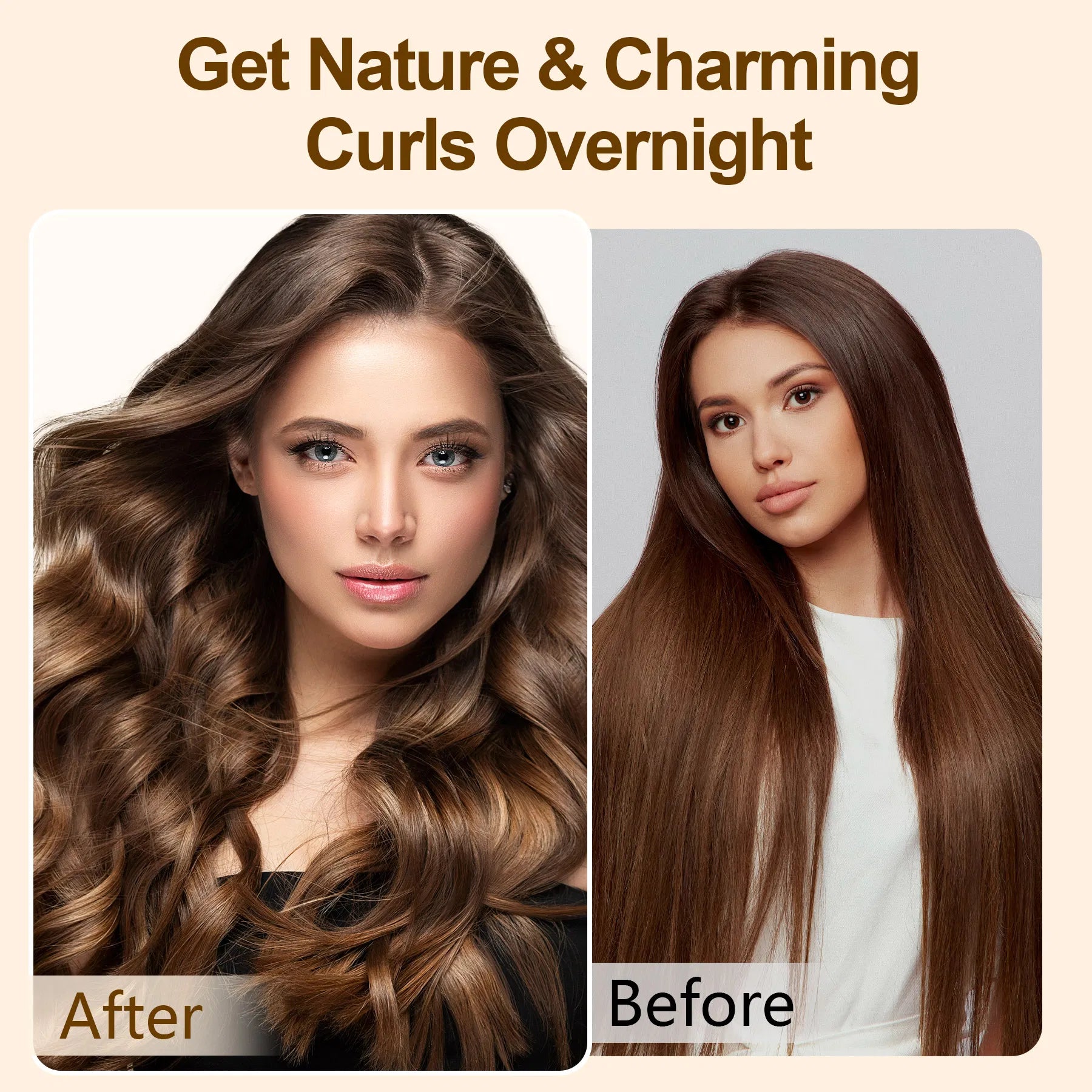 Satin Heatless Hair Curler Lifestyle Image