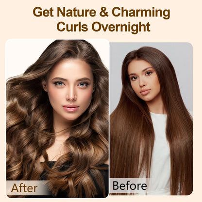 Satin Heatless Hair Curler Lifestyle Image